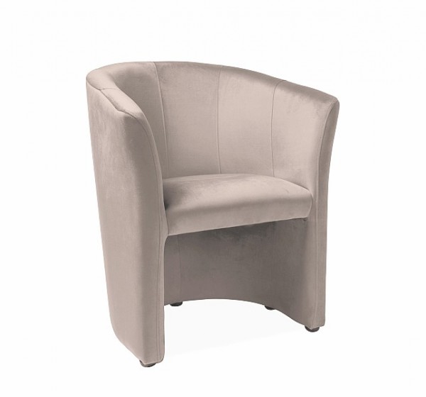 FOTEL TM-1 VELVET C. BEŻ BLUVEL 40 / WENGE