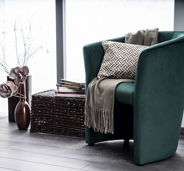 Πολυθρόνα βελούδινη πράσινη TM1V78 60x67x76 DIOMMI 80-182