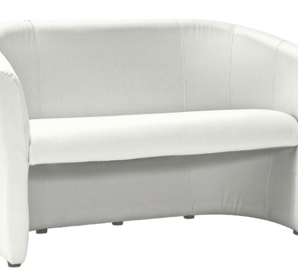 Καναπές TM-2 126x60x76 εκ χρώμα Λευκό EK-26/Wenge DIOMMI TM2BIP