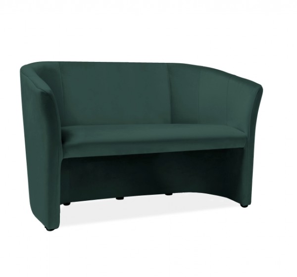 Καναπές TM-2 126x60x76cm βελούδινο πράσινο Bluvel 78/Wenge DIOMMI TM2V78
