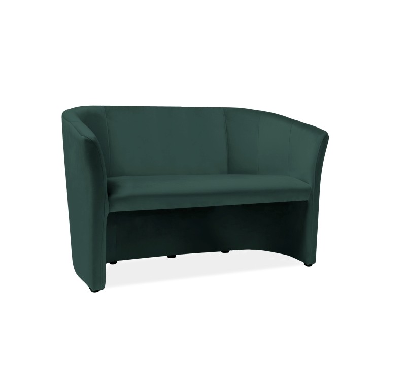 Καναπές TM-2 126x60x76cm βελούδινο πράσινο Bluvel 78/Wenge DIOMMI TM2V78
