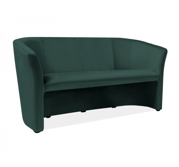 Καναπές TM-3 160x60x76cm χρώμα βελούδο πράσινο Bluvel 78 / Wenge DIOMMI TM3V78