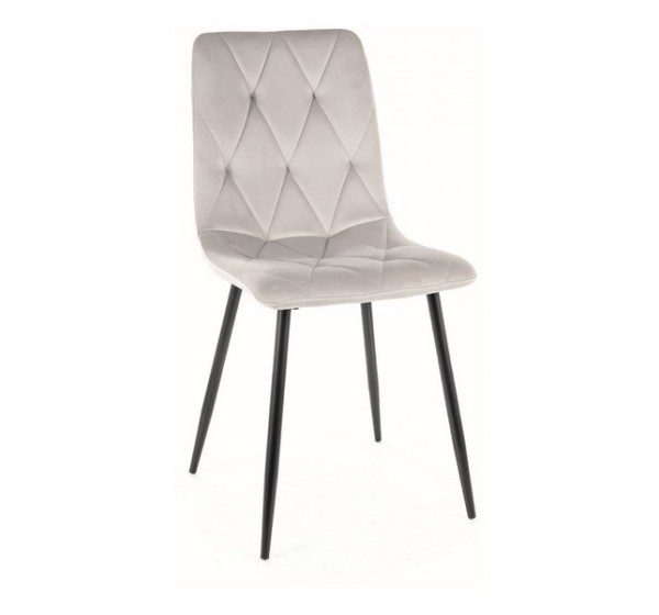 KRZESŁO TOM VELVET CZARNY STELAŻ/J. SZARY BLUVEL 03