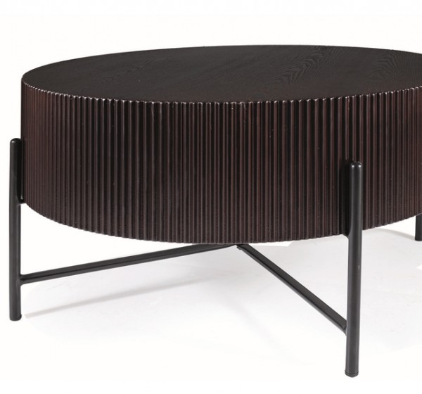 ŁAWA TUCA CIEMNY ORZECH/CZARNY FI 80X40