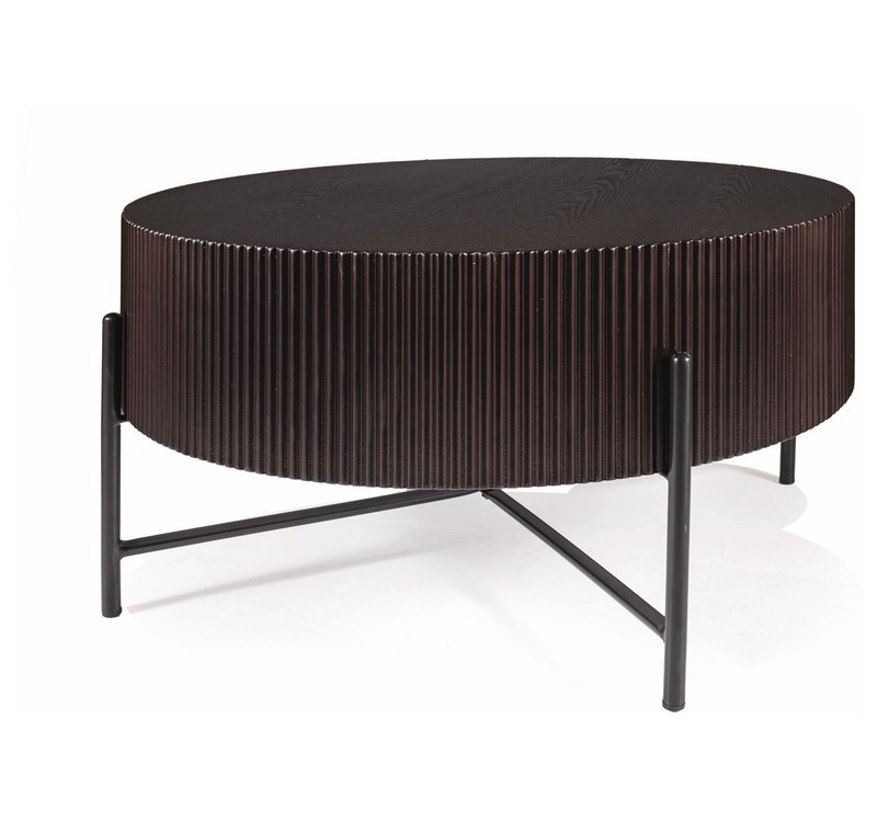 ŁAWA TUCA CIEMNY ORZECH/CZARNY FI 80X40