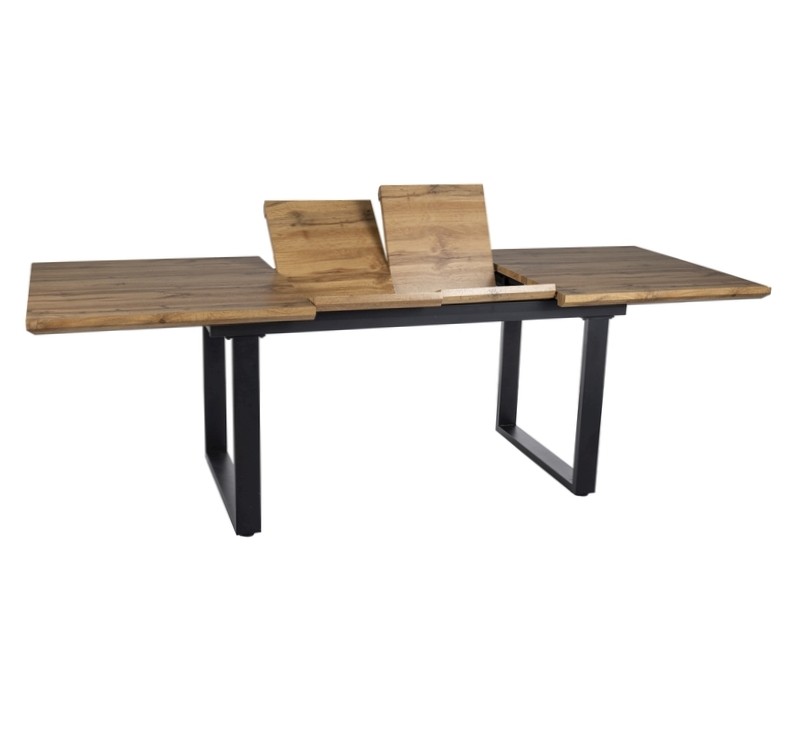 STÓŁ UMBERTO II DĄB ARTISAN/CZARNY 160(240)X90