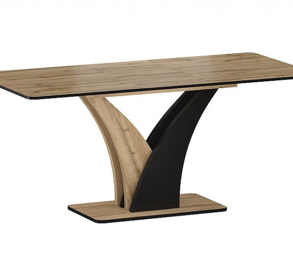 STÓŁ VENTO DĄB ARTISAN / CZARNY 120(160)X68