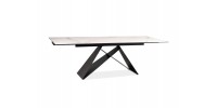 STÓŁ WESTIN III CERAMIC BIAŁY MARMUR/CZARNY MAT (180-260)X90