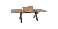 STÓŁ XAVIERO II DĄB ARTISAN/CZARNY 160(240)X90