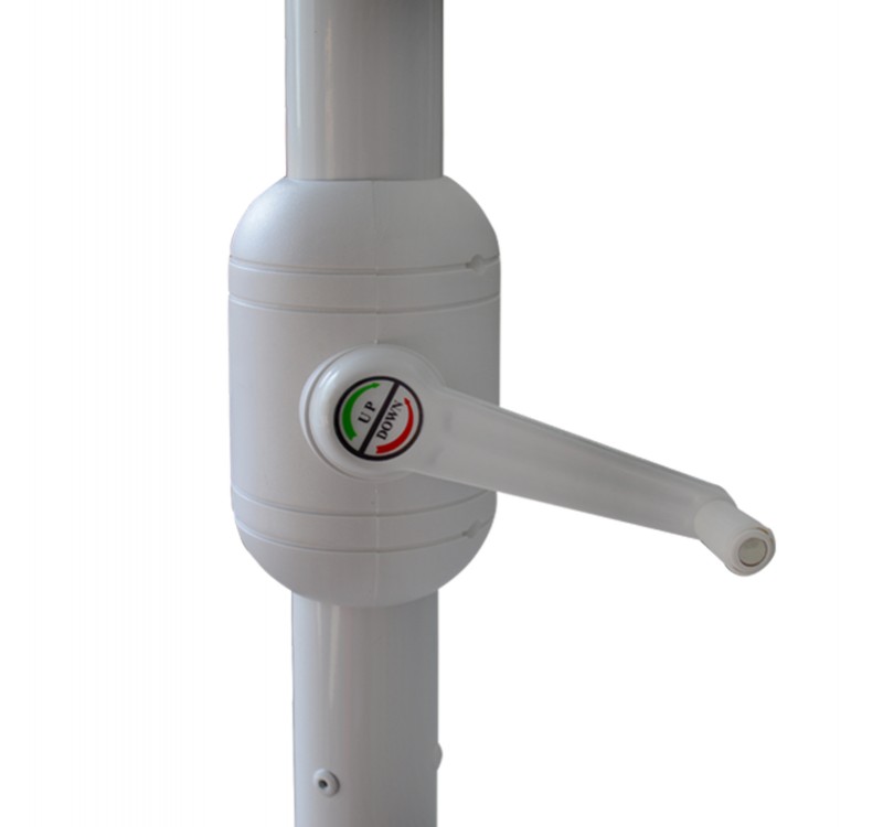 ΟΜΠΡΕΛΑ 3x3x2,65 μ. RAMSEY ΤΕΤΡΑΓΩΝΗ ΑΛΟΥΜΙΝΙΟΥ ΕΚΡΟΥ ΜΕ ΜΑΝΙΒΕΛΑ HM6004