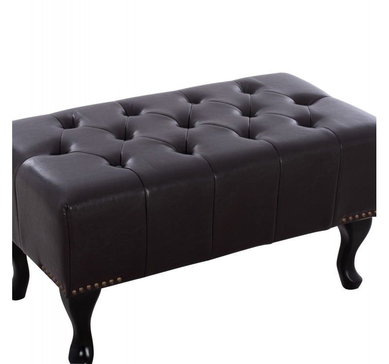 ΤΑΜΠΟΥΡΕ ΥΠΟΠΟΔΙΟ T.CHESTERFIELD EMMA HM226.01 PU 80x44x39Y εκ.ΣΚ.ΚΑΦΕ