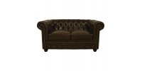 ΚΑΝΑΠΕΣ 2ΘΕΣΙΟΣ T.CHESTERFIELD HM3010.01 ΤΕΧΝΟΔΕΡΜΑ ΣΚΟΥΡΟ ΚΑΦΕ 155x90x73 εκ.