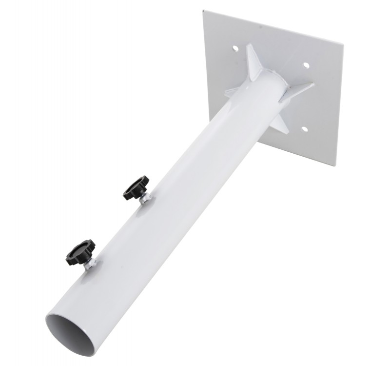 ΒΑΣΗ ΟΜΠΡΕΛΑΣ Φ60mm x 51Υεκ ΜΕΤΑΛΛΙΚΗ ΒΙΔΩΤΗ ΓΙΑ ΣΤΥΛΟ ΕΩΣ Φ60 HM6011 ΛΕΥΚΗ