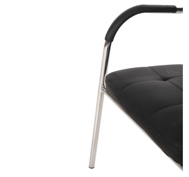 ΚΑΡΕΚΛΑ ΕΠΙΣΚΕΠΤΟΥ OBERON HM1018.01 ΜΑΥΡΟ PU 51x52x86Υ εκ.