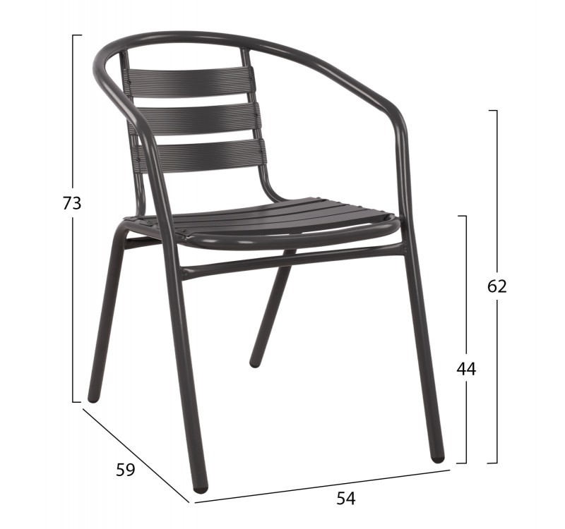 ΠΟΛΥΘΡΟΝΑ LAURA ΜΕΤΑΛΛΙΚΗ ΓΚΡΙ ΜΕ ΦΕΤΕΣ ΑΛΟΥΜΙΝΙΟΥ HM5037.01 54x59x73Υ εκ.