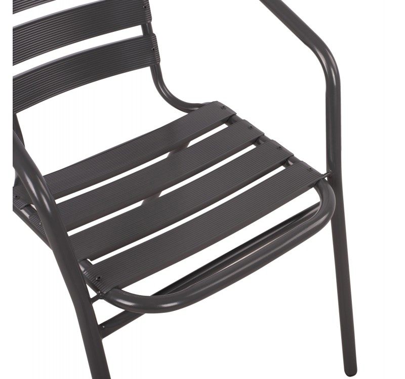 ΠΟΛΥΘΡΟΝΑ LAURA ΜΕΤΑΛΛΙΚΗ ΓΚΡΙ ΜΕ ΦΕΤΕΣ ΑΛΟΥΜΙΝΙΟΥ HM5037.01 54x59x73Υ εκ.