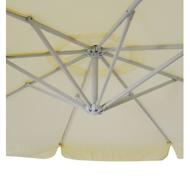 ΟΜΠΡΕΛΑ ΚΡΕΜΑΣΤΗ NOBLE Φ300x237cm. ΣΤΡΟΓΓΥΛΗ ΣΕ ΒΑΣΗ ΜΕ 4 ΠΟΔΙΑ HM6008
