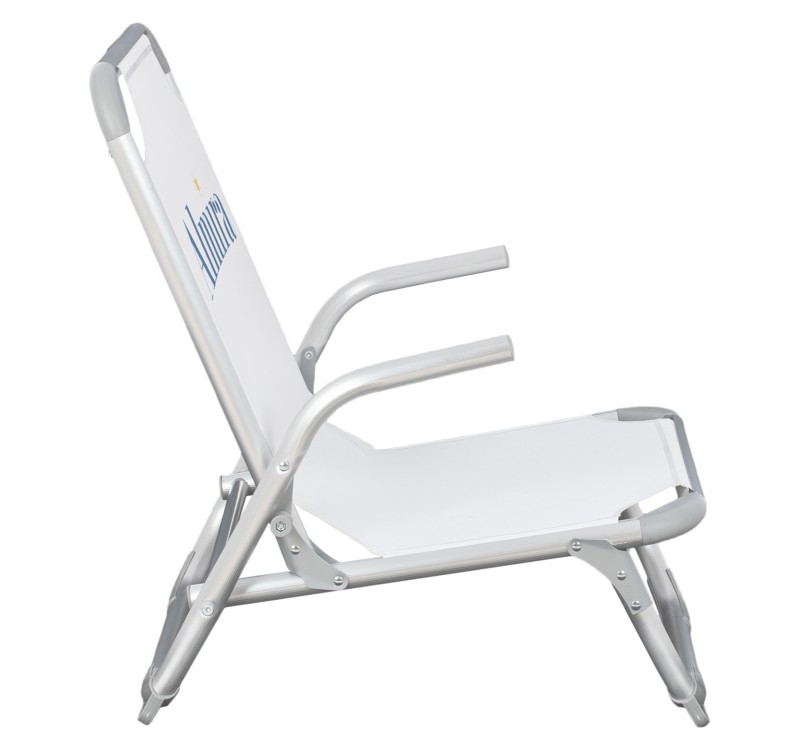 ΚΑΡΕΚΛΑΚΙ ΠΑΡΑΛΙΑΣ ΑΛΟΥΜINIOY ΒΑΡ.ΤΥΠΟΥ ΨΗΛΗ ΠΛΑΤΗ ALMIRA HM5053.03 ΛΕΥΚΟ 55x71x66Υεκ