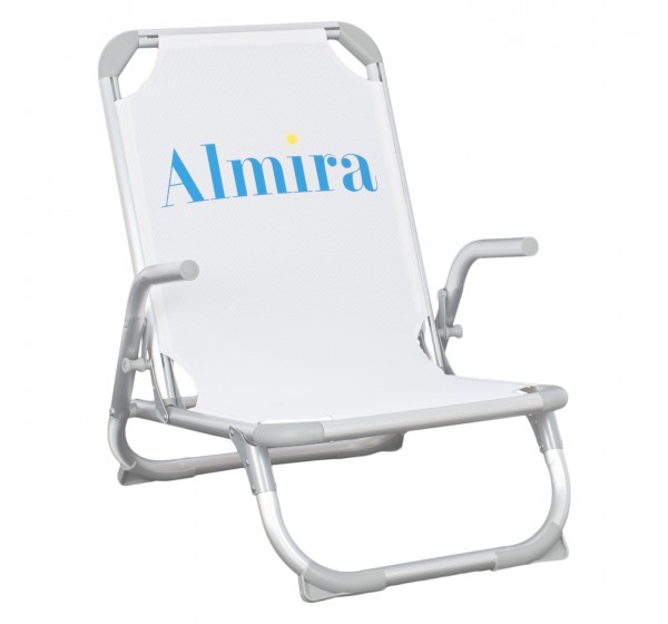 ΚΑΡΕΚΛΑΚΙ ΠΑΡΑΛΙΑΣ ΑΛΟΥΜINIOY ΒΑΡ.ΤΥΠΟΥ ΨΗΛΗ ΠΛΑΤΗ ALMIRA HM5053.03 ΛΕΥΚΟ 55x71x66Υεκ