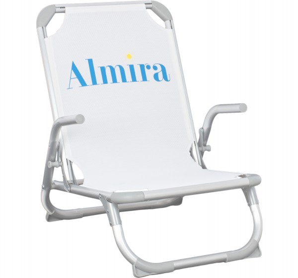 ΚΑΡΕΚΛΑΚΙ ΠΑΡΑΛΙΑΣ ΑΛΟΥΜINIOY ΒΑΡ.ΤΥΠΟΥ ΨΗΛΗ ΠΛΑΤΗ ALMIRA HM5053.03 ΛΕΥΚΟ 55x71x66Υεκ