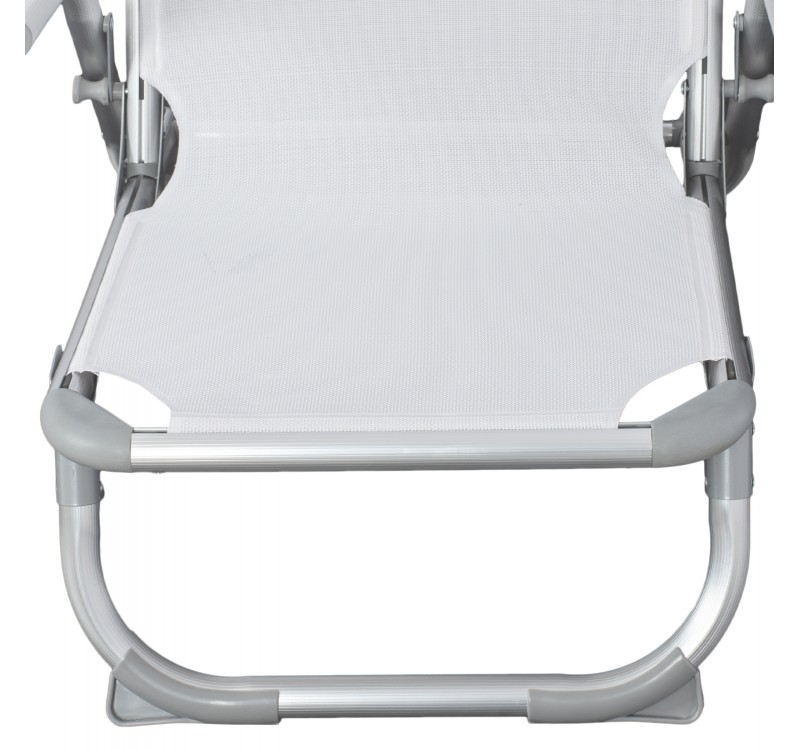 ΚΑΡΕΚΛΑΚΙ ΠΑΡΑΛΙΑΣ ΑΛΟΥΜINIOY ΒΑΡ.ΤΥΠΟΥ ΨΗΛΗ ΠΛΑΤΗ ALMIRA HM5053.03 ΛΕΥΚΟ 55x71x66Υεκ