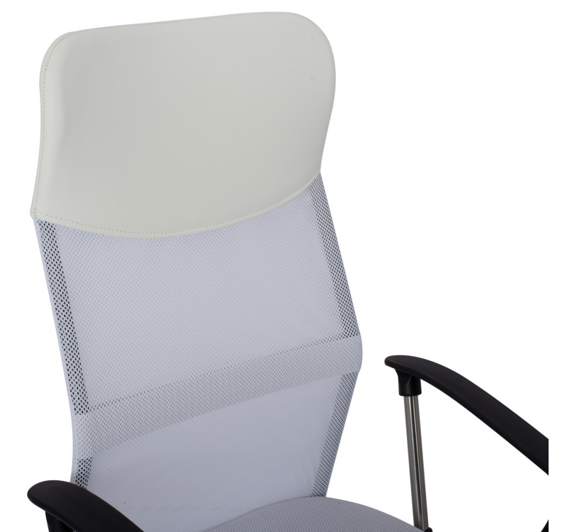 ΚΑΡΕΚΛΑ ΓΡΑΦΕΙΟΥ CABLE HM1000.04 ΛΕΥΚΟ MESH ΠΟΔΙ ΧΡΩΜΙΟΥ 61x58x118Y εκ.