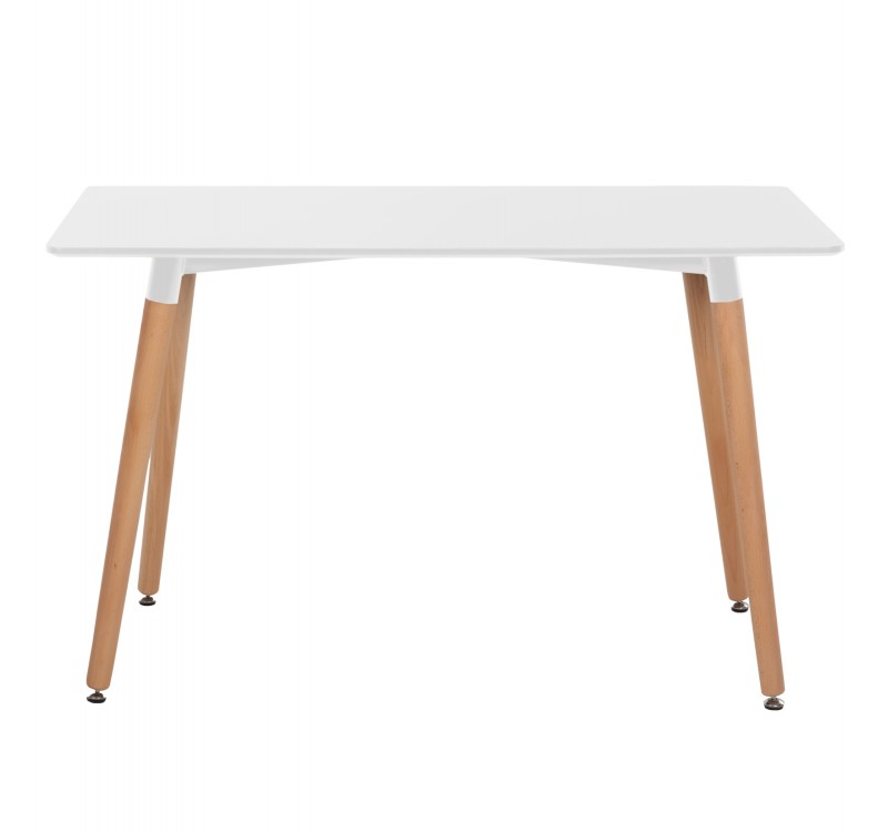 ΤΡΑΠΕΖΙ MINIMAL HM008.01 ΛΕΥΚΟ MDF, ΞΥΛΙΝΑ ΠΟΔΙΑ ΟΞΙΑ, 120Χ80X73Υ ΕΚ.