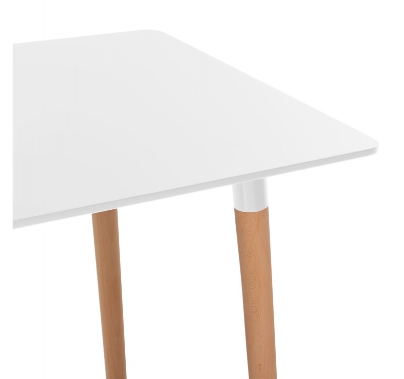 ΤΡΑΠΕΖΙ MINIMAL HM008.01 ΛΕΥΚΟ MDF, ΞΥΛΙΝΑ ΠΟΔΙΑ ΟΞΙΑ, 120Χ80X73Υ ΕΚ.