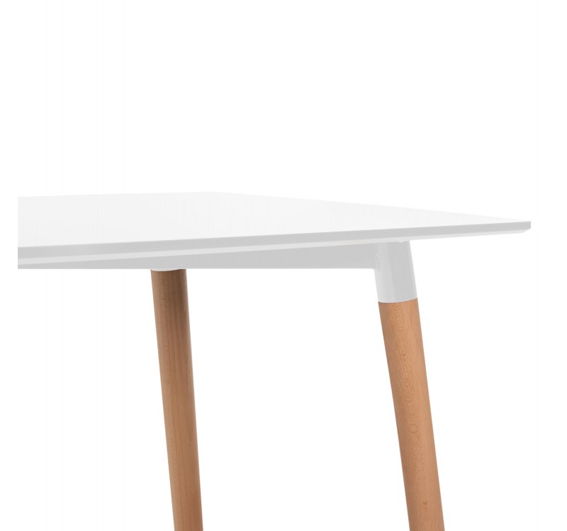 ΤΡΑΠΕΖΙ MINIMAL HM008.01 ΛΕΥΚΟ MDF, ΞΥΛΙΝΑ ΠΟΔΙΑ ΟΞΙΑ, 120Χ80X73Υ ΕΚ.