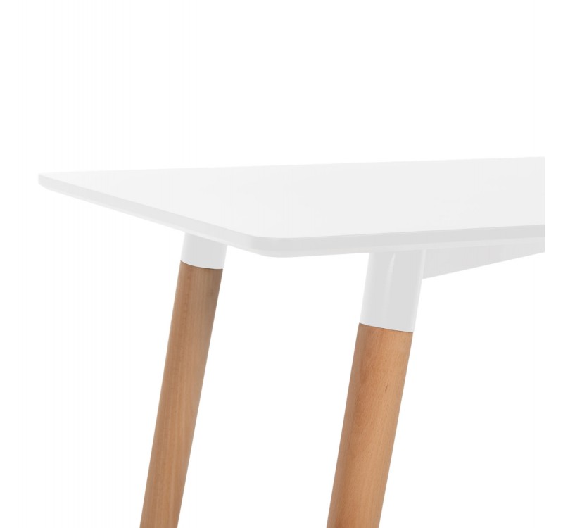 ΤΡΑΠΕΖΙ MINIMAL HM008.01 ΛΕΥΚΟ MDF, ΞΥΛΙΝΑ ΠΟΔΙΑ ΟΞΙΑ, 120Χ80X73Υ ΕΚ.