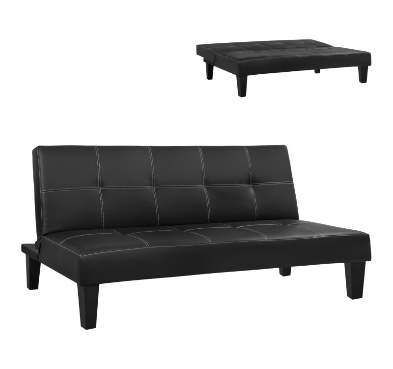 ΚΑΝΑΠΕΣ ΚΡΕΒΑΤΙ 3Θ HM3002.02 ΜΑΥΡΟΣ PU ΜΕ ΓΑΖΙΑ 186x90x82