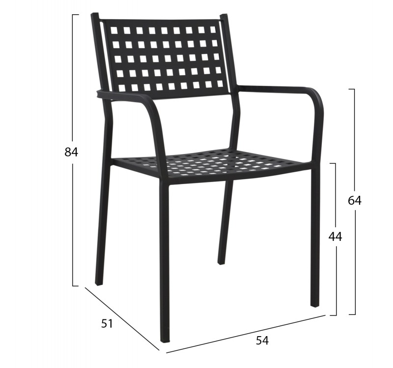 ΠΟΛΥΘΡΟΝΑ ΜΕΤΑΛΛΙΚΗ HM5031.01 ZETA ΣΕ ΜΑΥΡΟ ΜΑΤ ΧΡΩΜΑ 54x51x84Υεκ