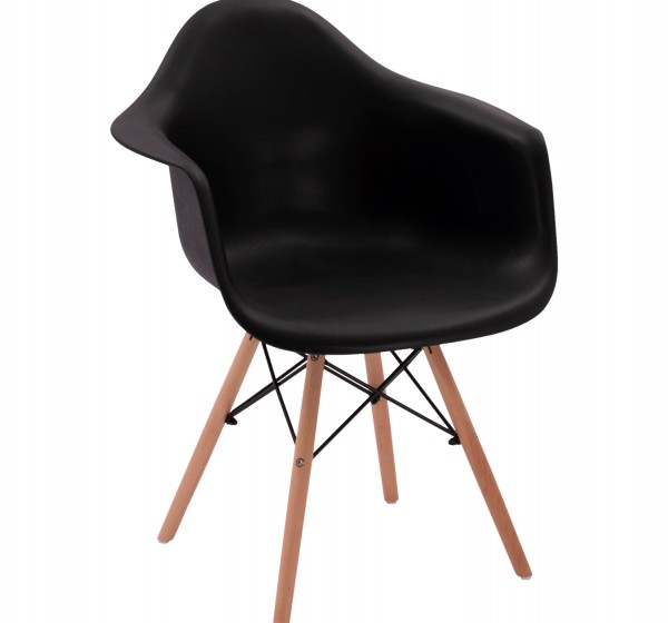 ΠΟΛΥΘΡΟΝΑ ΜΕ ΞΥΛΙΝΑ ΠΟΔΙΑ & ΚΑΘΙΣΜΑ ΜΑΥΡΟ MIRTO HM005.02  64x60x81 εκ.