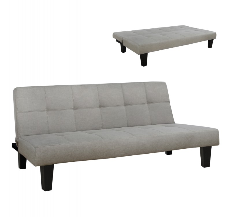 ΚΑΝΑΠΕΣ ΚΡΕΒΑΤΙ ODESSA HM3000.01 ΥΦΑΣΜΑ ΜΠΕΖ 179x80x79 εκ.