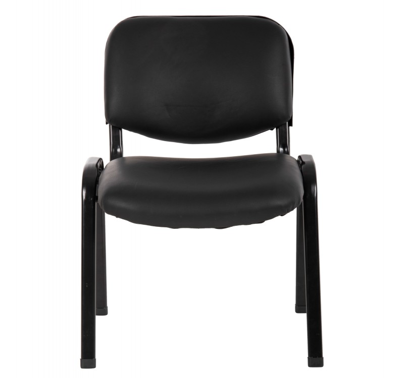 ΚΑΡΕΚΛΑ JANISHA HM1010.01 ΜΕ ΔΕΡΜΑΤΙΝΗ PU ΜΑΥΡΟ 53,5x59x77 εκ.