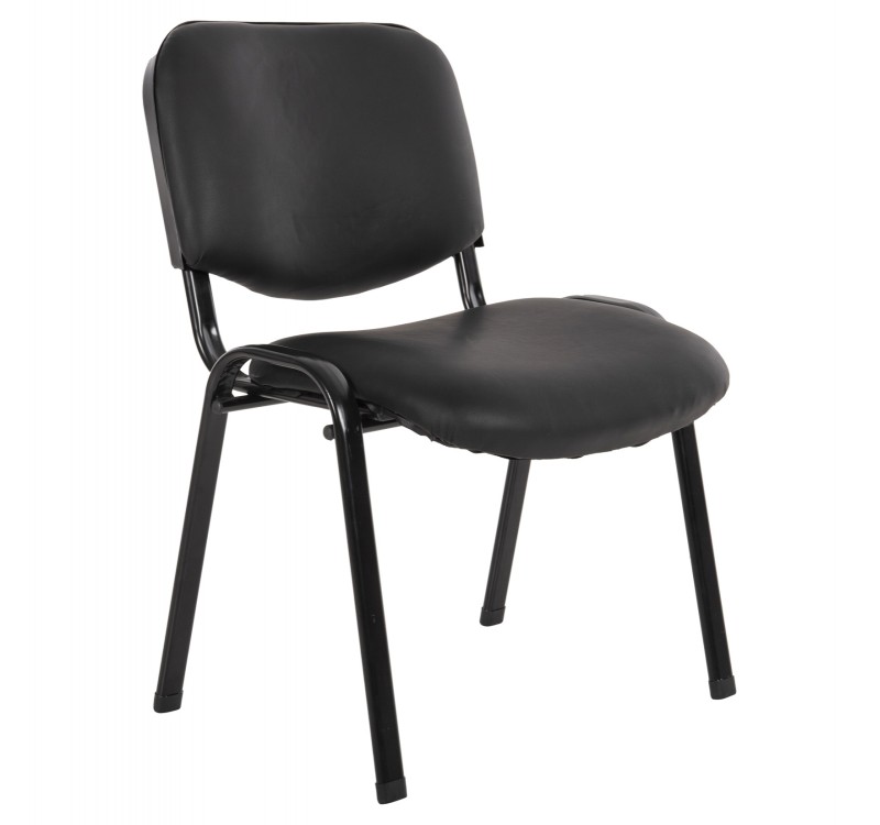ΚΑΡΕΚΛΑ JANISHA HM1010.01 ΜΕ ΔΕΡΜΑΤΙΝΗ PU ΜΑΥΡΟ 53,5x59x77 εκ.