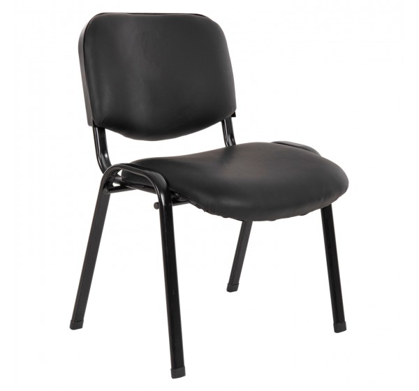 ΚΑΡΕΚΛΑ JANISHA HM1010.01 ΜΕ ΔΕΡΜΑΤΙΝΗ PU ΜΑΥΡΟ 53,5x59x77 εκ.