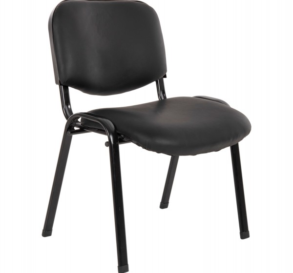ΚΑΡΕΚΛΑ JANISHA HM1010.01 ΜΕ ΔΕΡΜΑΤΙΝΗ PU ΜΑΥΡΟ 53,5x59x77 εκ.