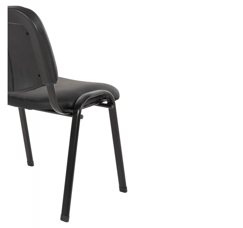 ΚΑΡΕΚΛΑ JANISHA HM1010.01 ΜΕ ΔΕΡΜΑΤΙΝΗ PU ΜΑΥΡΟ 53,5x59x77 εκ.