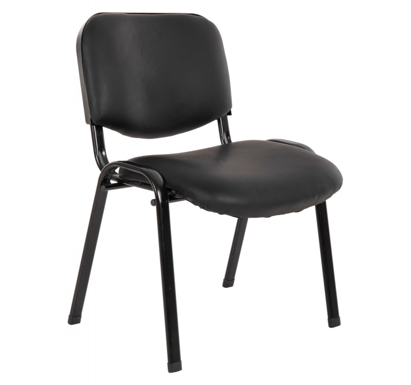 ΚΑΡΕΚΛΑ JANISHA HM1010.01 ΜΕ ΔΕΡΜΑΤΙΝΗ PU ΜΑΥΡΟ 53,5x59x77 εκ.