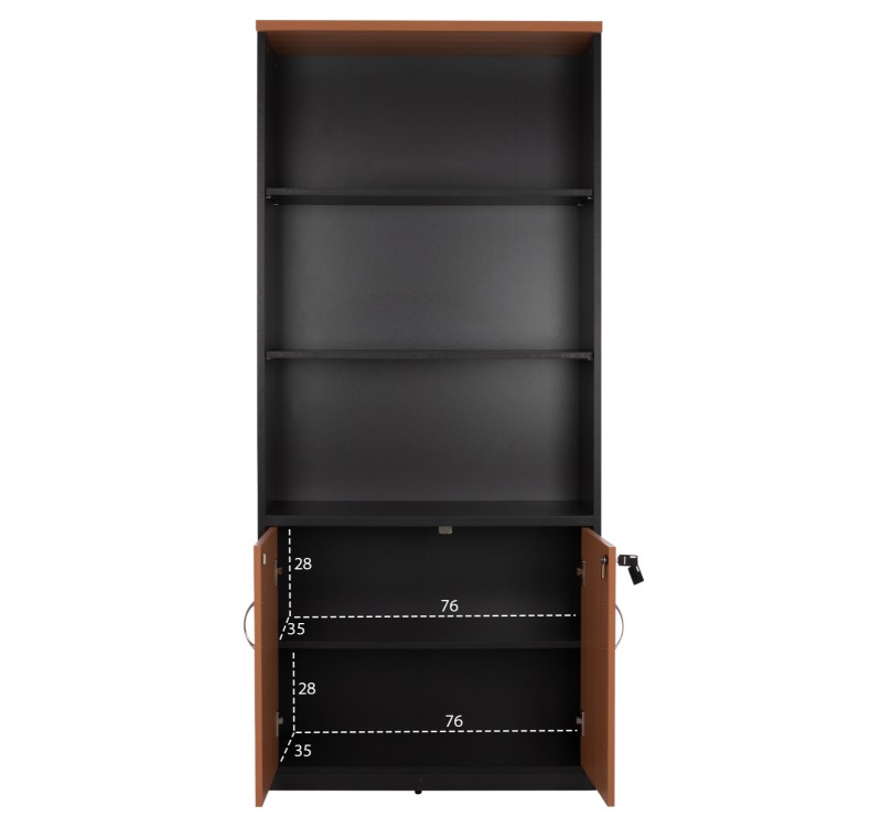 ΒΙΒΛΙΟΘΗΚΗ ΓΡΑΦΕΙΟΥ ΕΠΑΓΓΕΛΜΑΤΙΚΗ ABELINA 80Χ39Χ179Υεκ.HM2014.01 ΣΕ ΧΡΩΜΑ ΟΞΙΑ ΜΕ 2 ΠΟΡΤΕΣ