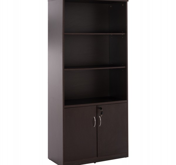 ΒΙΒΛΙΟΘΗΚΗ ΓΡΑΦΕΙΟΥ ΕΠΑΓΓΕΛΜΑΤΙΚΗ CAITLYN 80Χ39Χ179Υεκ.HM2014.02 WENGE ΜΕ 2 ΠΟΡΤΕΣ