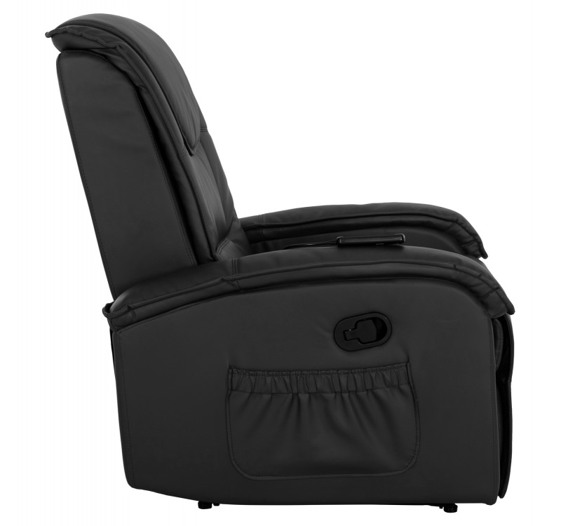 ΠΟΛΥΘΡΟΝΑ RELAX ΜΕ ΜΗΧΑΝΙΣΜΟ MASSAGE ROCCA HM0026.01 PU ΜΑΥΡΟ 88x90x80 εκ.
