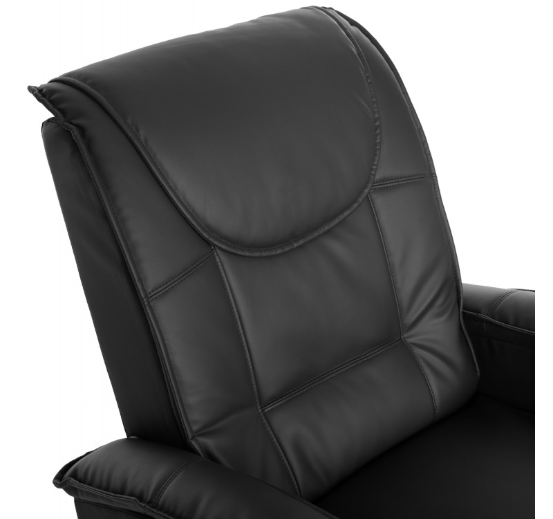 ΠΟΛΥΘΡΟΝΑ RELAX ΜΕ ΜΗΧΑΝΙΣΜΟ MASSAGE ROCCA HM0026.01 PU ΜΑΥΡΟ 88x90x80 εκ.