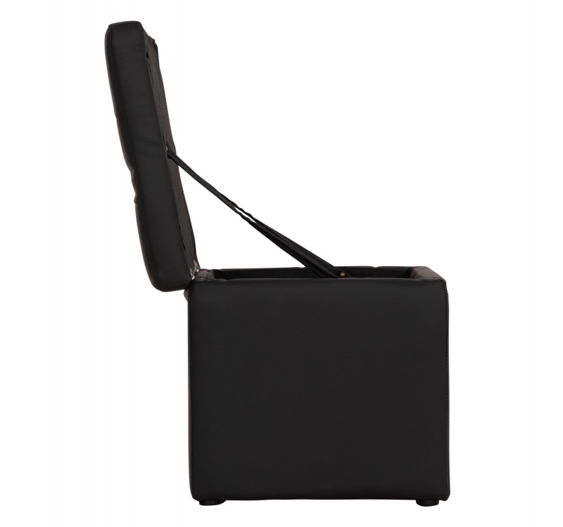 ΣΚΑΜΠΩ ΜΕ ΑΠΟΘΗΚΕΥΤΙΚΟ ΧΩΡΟ PU ΜΑΥΡΟ CUBE HM224.01 38x38x36.5Υεκ.