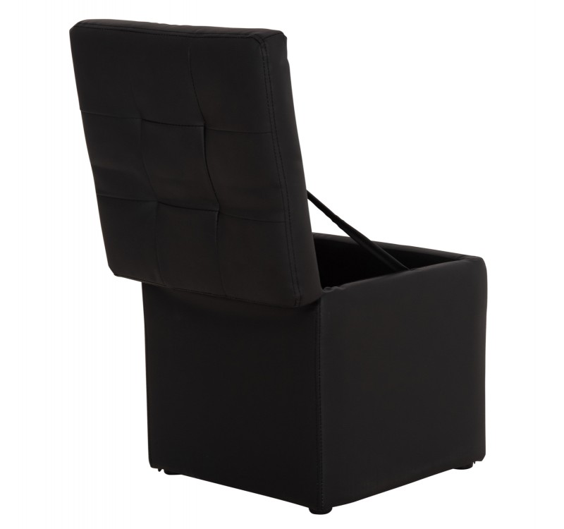 ΣΚΑΜΠΩ ΜΕ ΑΠΟΘΗΚΕΥΤΙΚΟ ΧΩΡΟ PU ΜΑΥΡΟ CUBE HM224.01 38x38x36.5Υεκ.