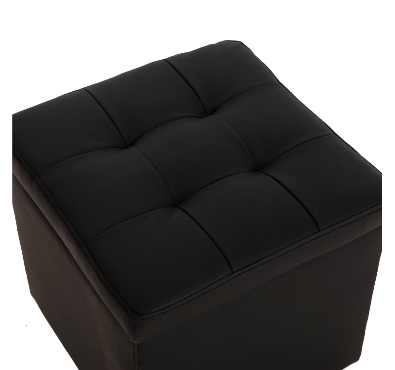 ΣΚΑΜΠΩ ΜΕ ΑΠΟΘΗΚΕΥΤΙΚΟ ΧΩΡΟ PU ΜΑΥΡΟ CUBE HM224.01 38x38x36.5Υεκ.