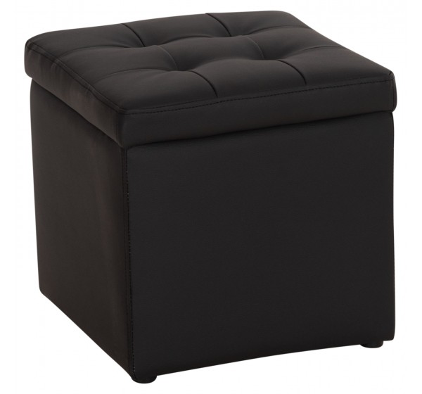 ΣΚΑΜΠΩ ΜΕ ΑΠΟΘΗΚΕΥΤΙΚΟ ΧΩΡΟ PU ΜΑΥΡΟ CUBE HM224.01 38x38x36.5Υεκ.