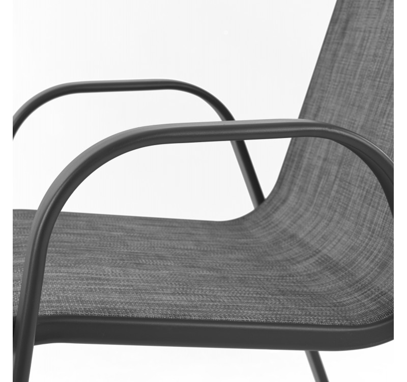 ΠΟΛΥΘΡΟΝΑ ΕΞ.ΧΩΡΟΥ LEON HM5000.01 ΜΕΤΑΛΛΙΚΗ ΓΚΡΙ ΜΕ TEXTILENE ΓΚΡΙ 54x70x93Υεκ