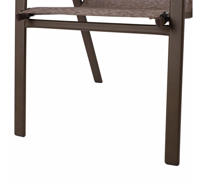 ΠΟΛΥΘΡΟΝΑ ΕΞ.ΧΩΡΟΥ LEON HM5000.02 ΜΕΤΑΛΛΙΚΗ ΚΑΦΕ ΜΕ TEXTILENE ΚΑΦΕ 54x70x93Υεκ